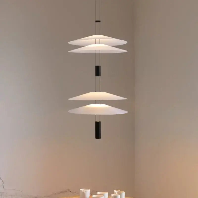 White Circular Pendant Light