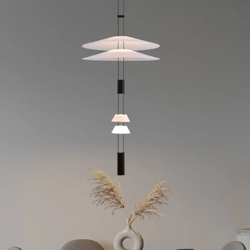 White Circular Pendant Light