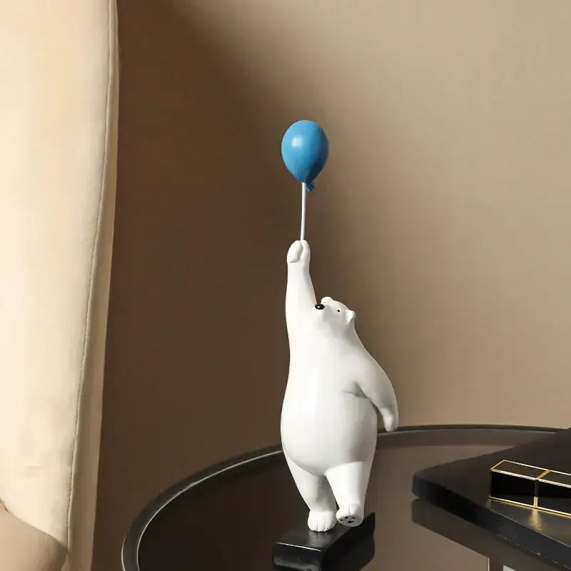 Flying Bear Balloon Figurine