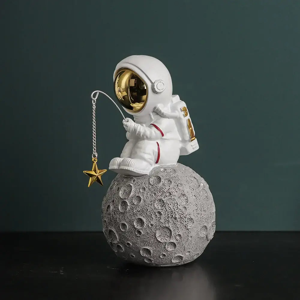 Gold Astronaut Figurines Decor
