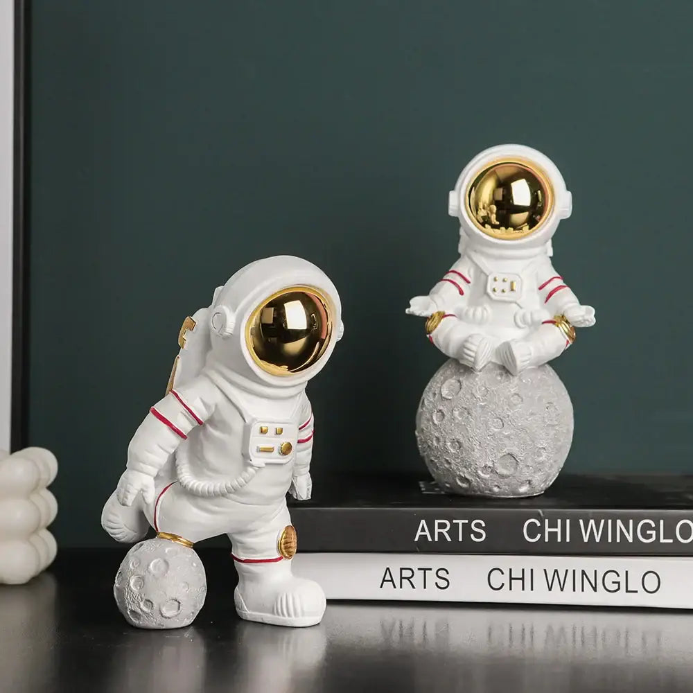 Gold Astronaut Figurines Decor