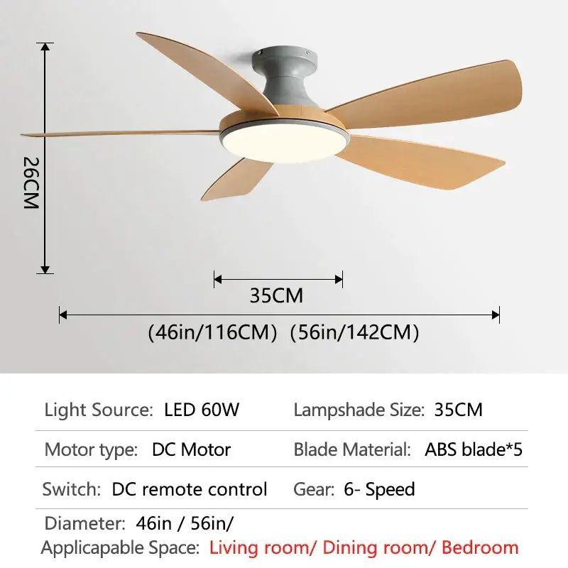 Brown Ceiling Fan Light