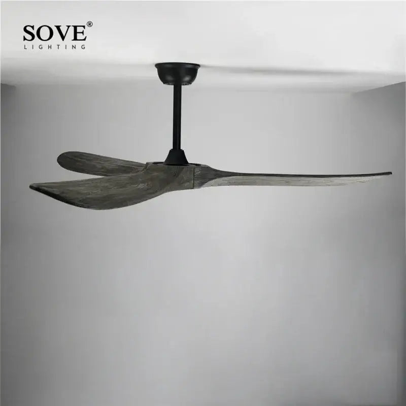 White Wood 60-Inch Remote Ceiling Fan