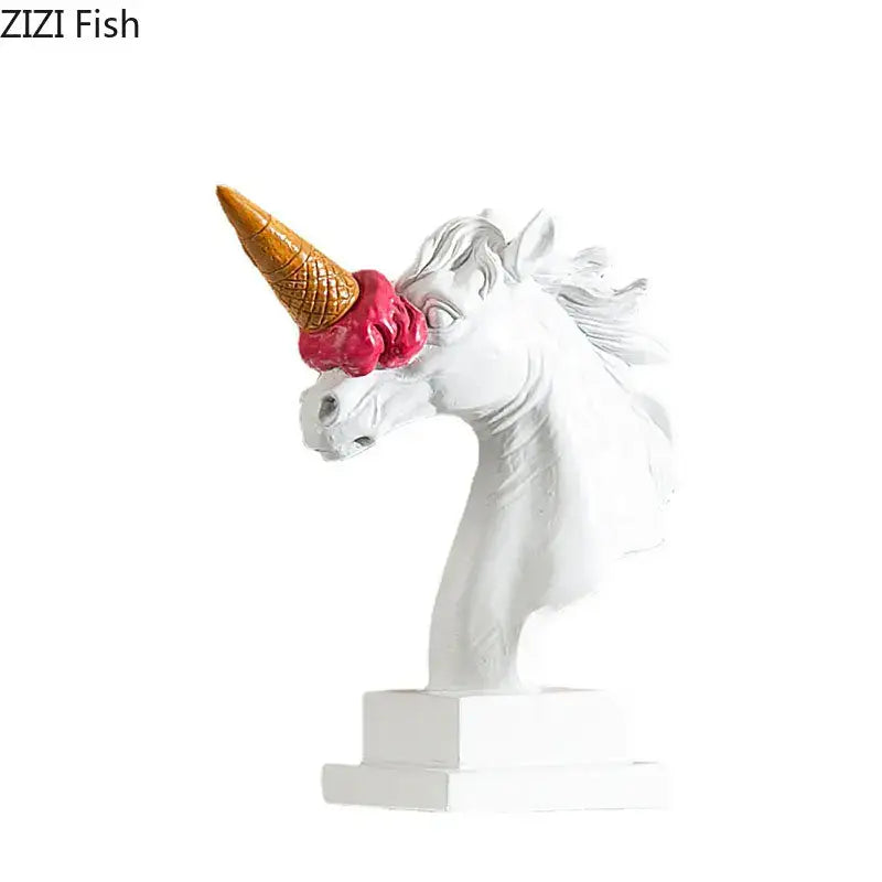 White Horsehead Statue