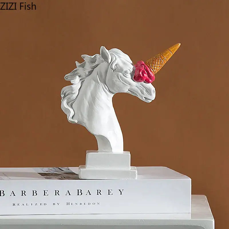 White Horsehead Statue