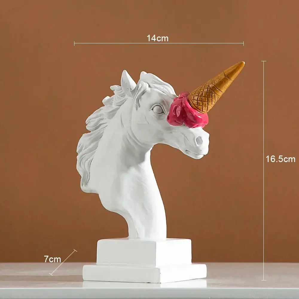 White Horsehead Statue