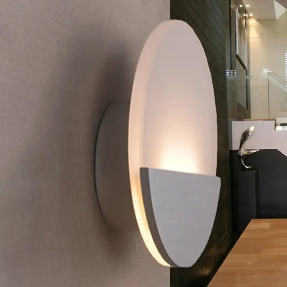 Silver LED Sconce Light