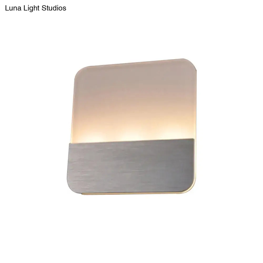 Silver LED Sconce Light