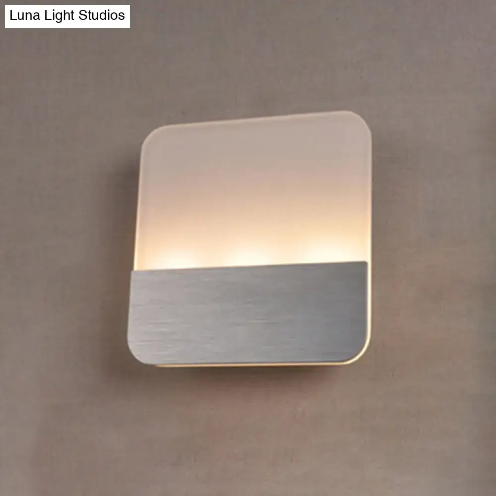 Silver LED Sconce Light