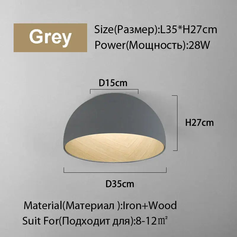 White Wood Dome Light