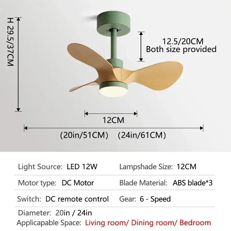 White Wood Mini Fan