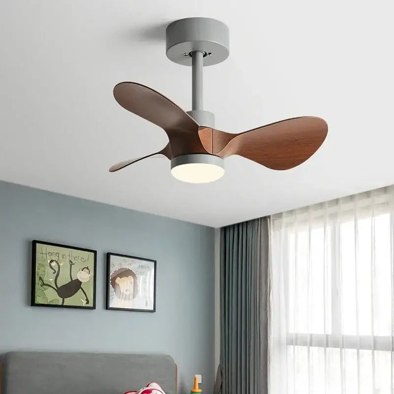 White Wood Mini Fan