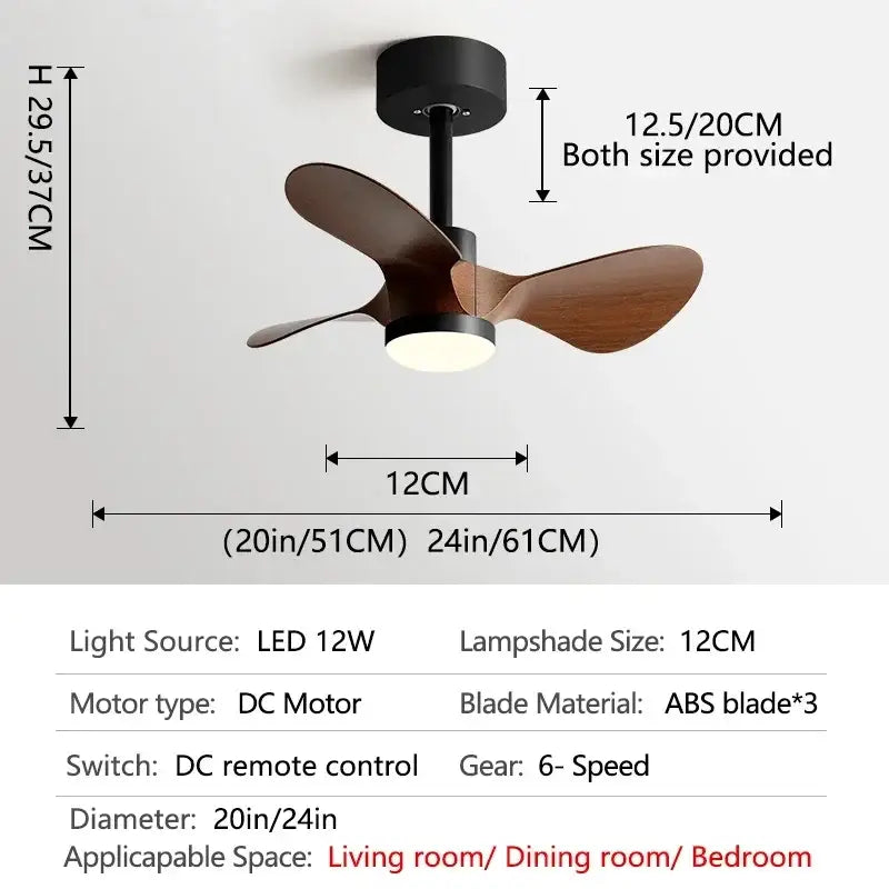 White Wood Mini Fan