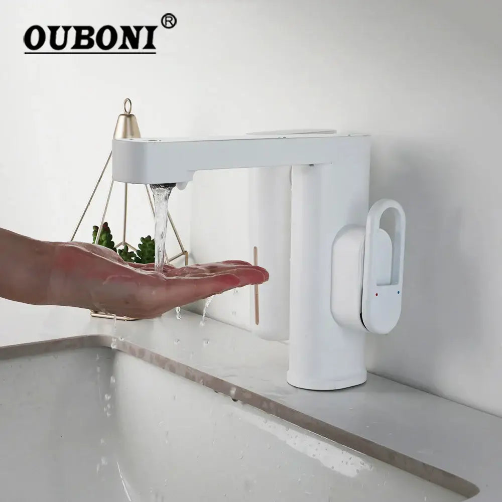 White Sensor Soap Faucet