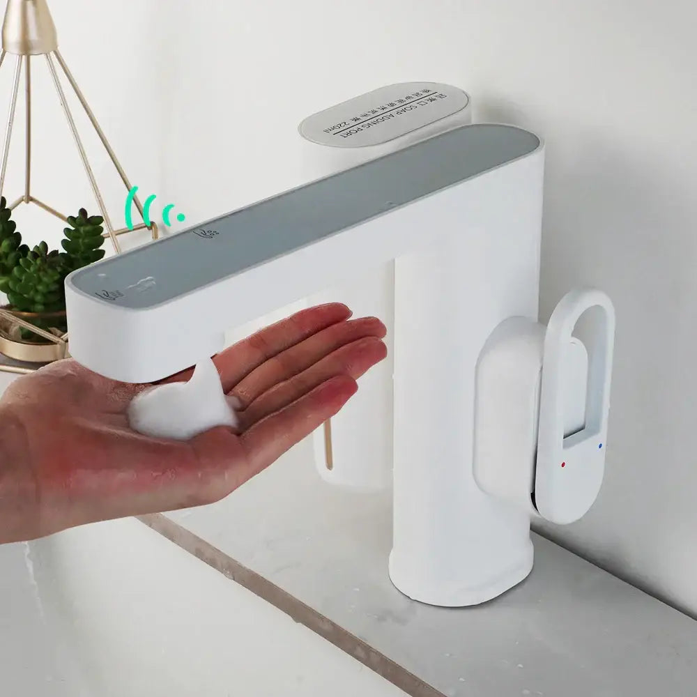 White Sensor Soap Faucet