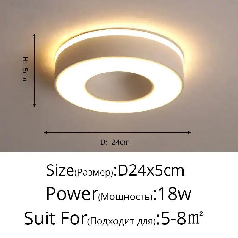 White Square Ceiling Light