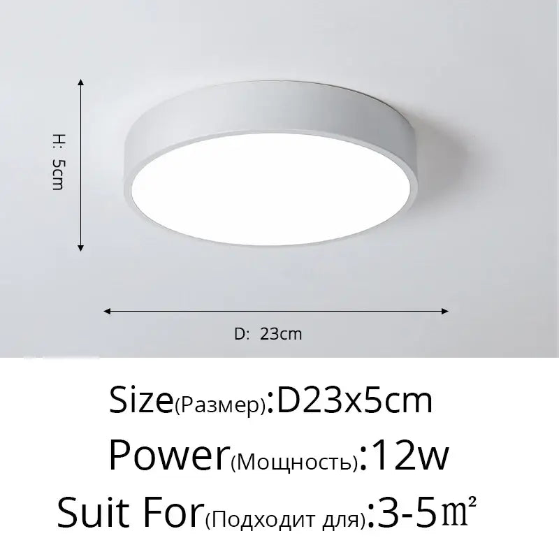 White Square Ceiling Light