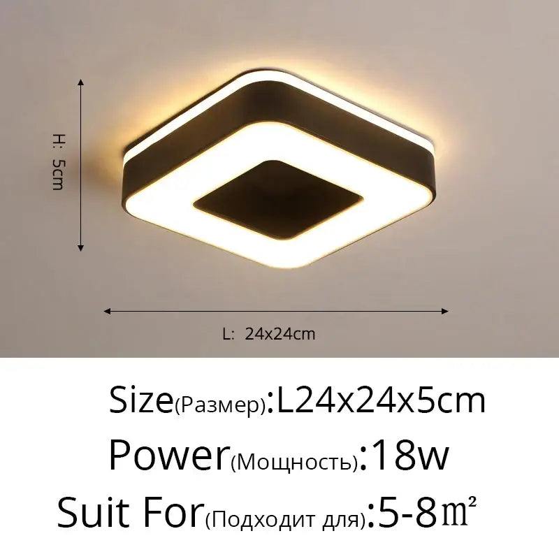 White Square Ceiling Light