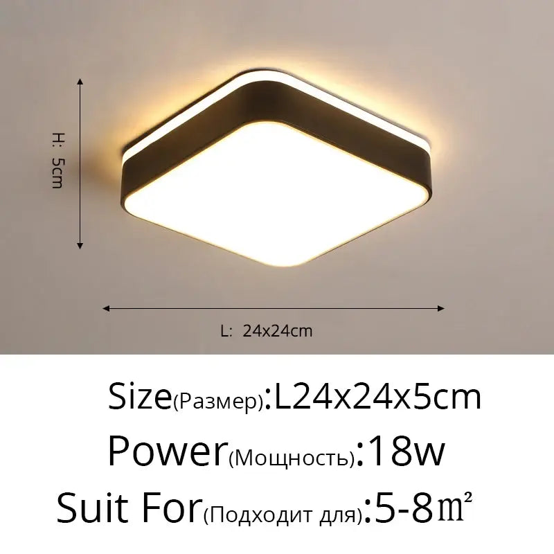 White Square Ceiling Light