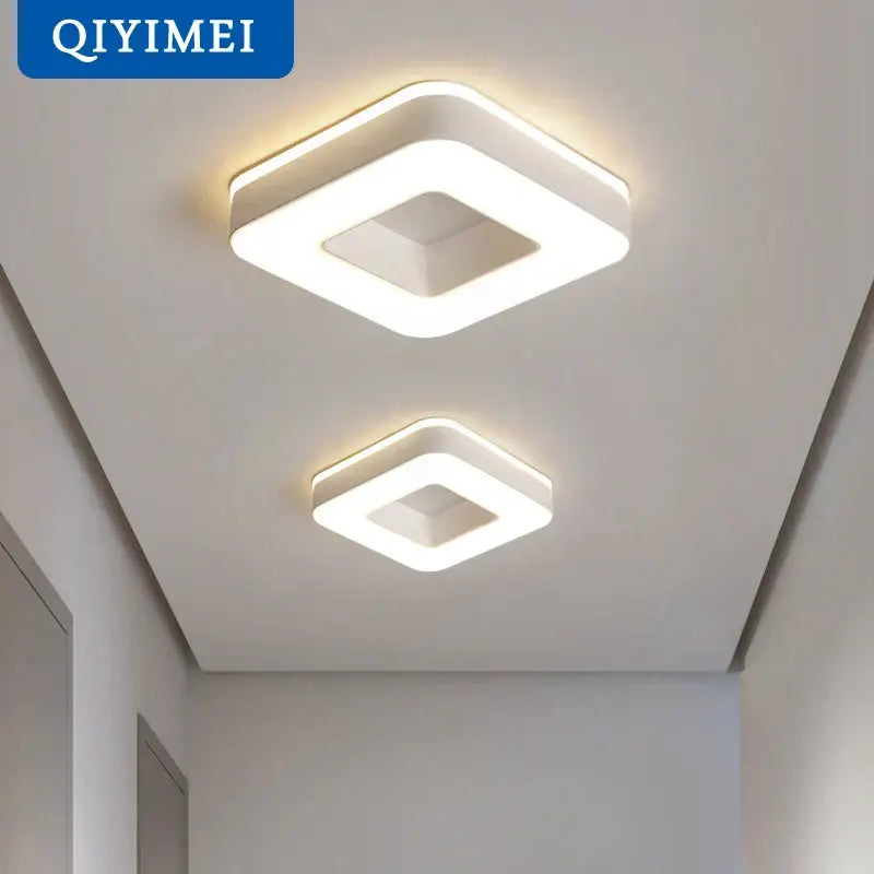 White Square Ceiling Light