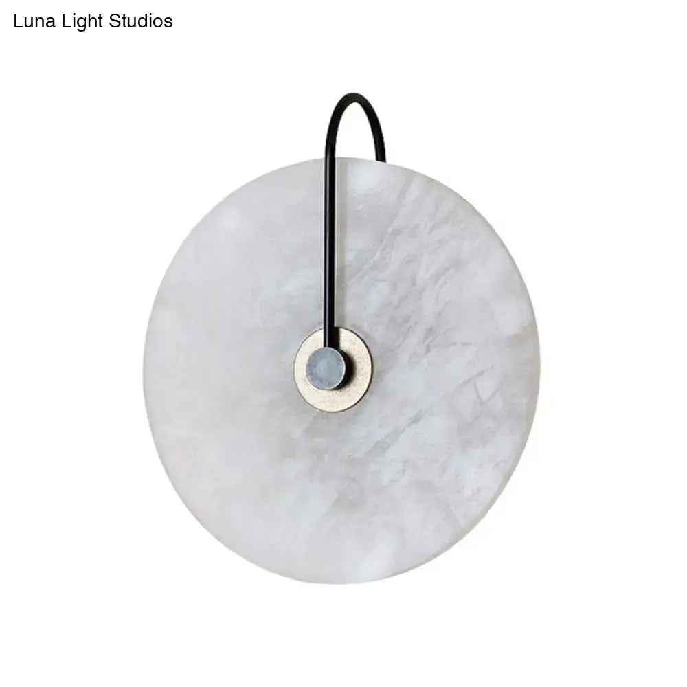 Black Disc Metal 10-Inch Wall Sconce