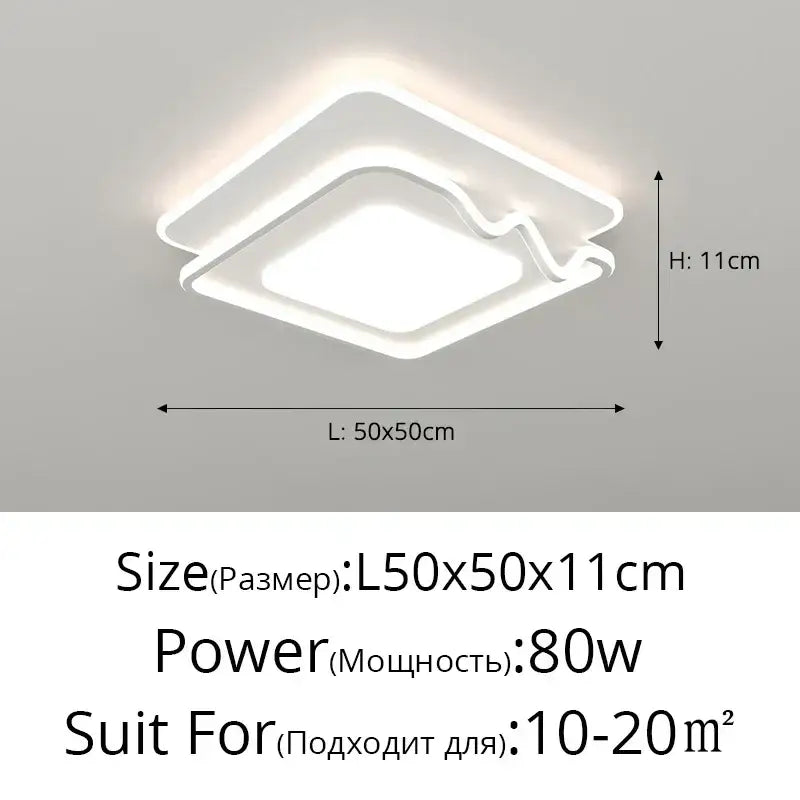 Black Square Chandelier Light