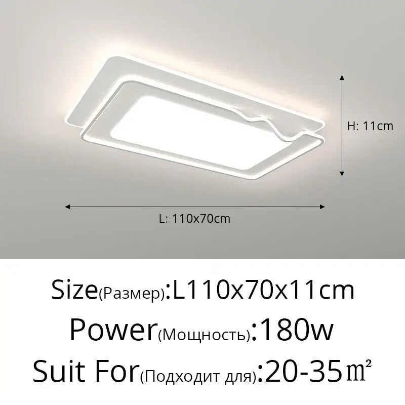 Black Square Chandelier Light