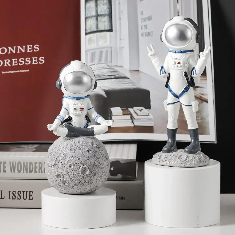 Blue Astronaut Resin Figurines