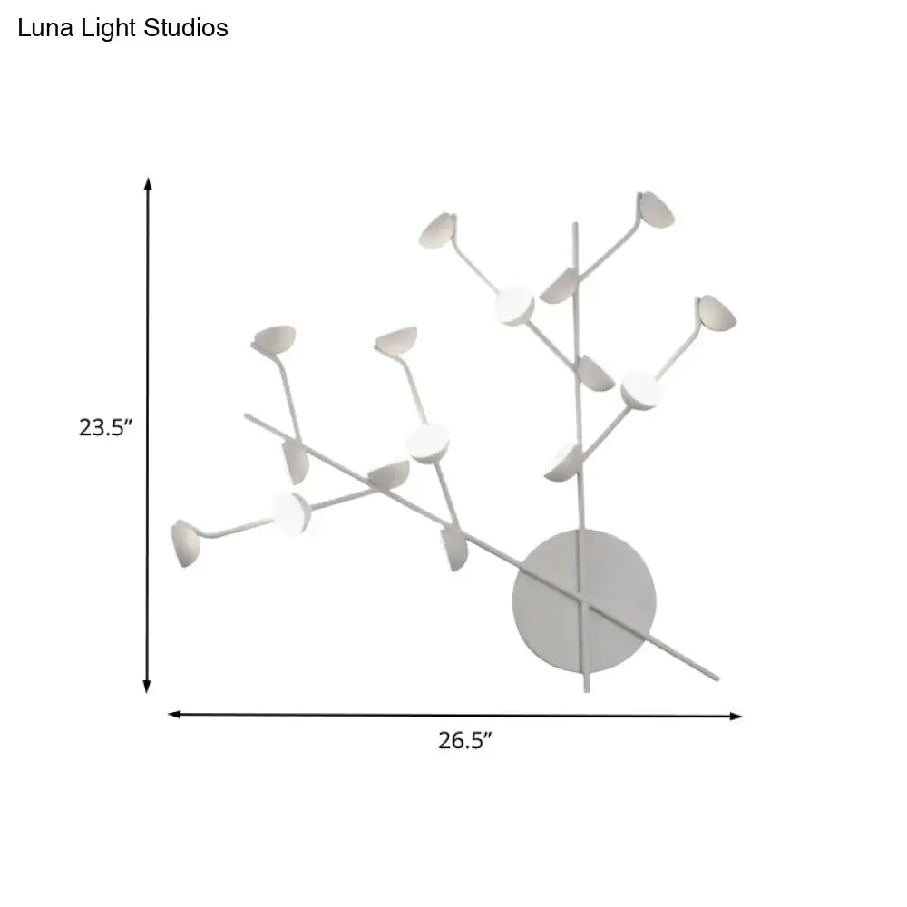 White Branch Metal Sconce