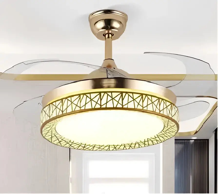 White Curved Blade Ceiling Fan