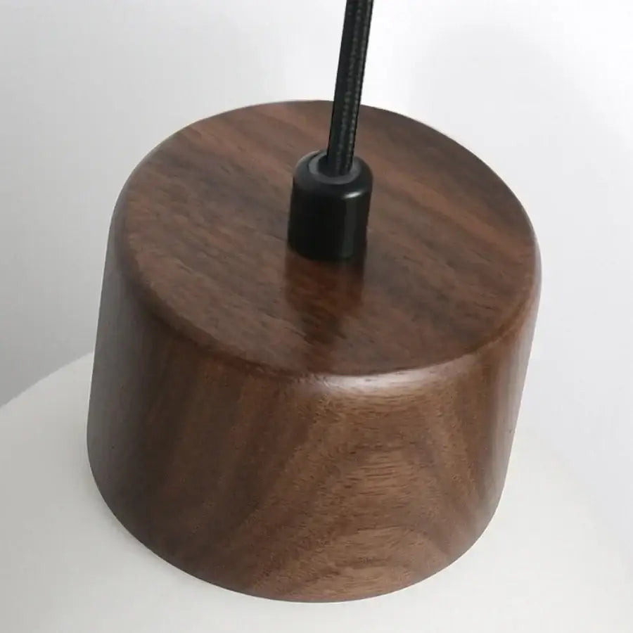 White Ceramic Wood Pendant Light Nordic Style