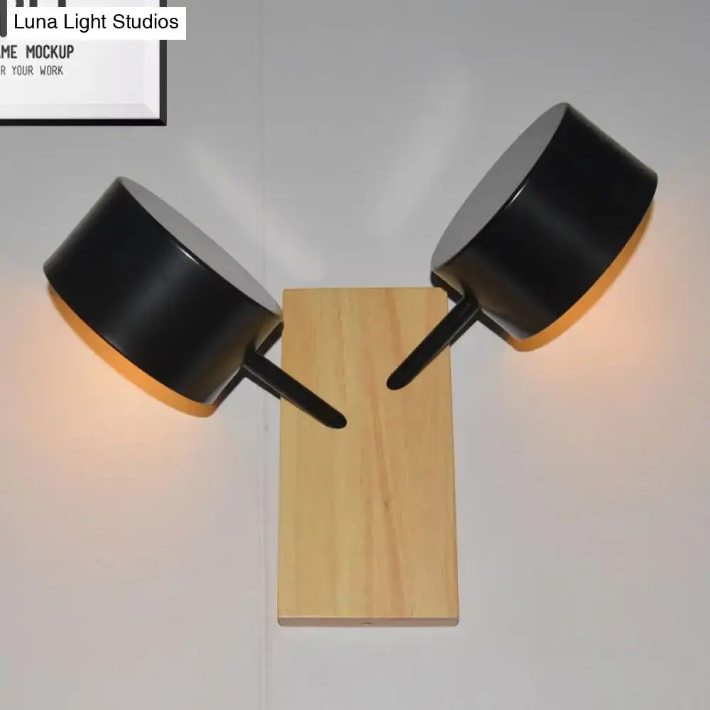 White Ceramic Drum Sconce