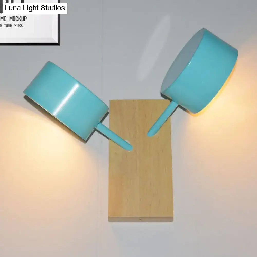White Ceramic Drum Sconce
