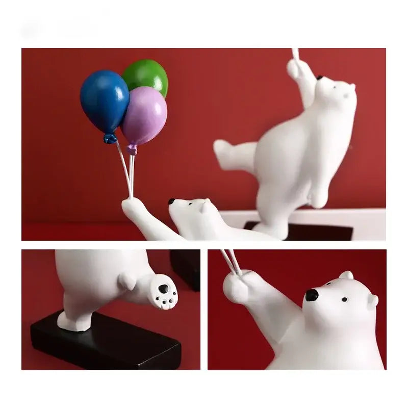 White Ceramic Bear Figurines