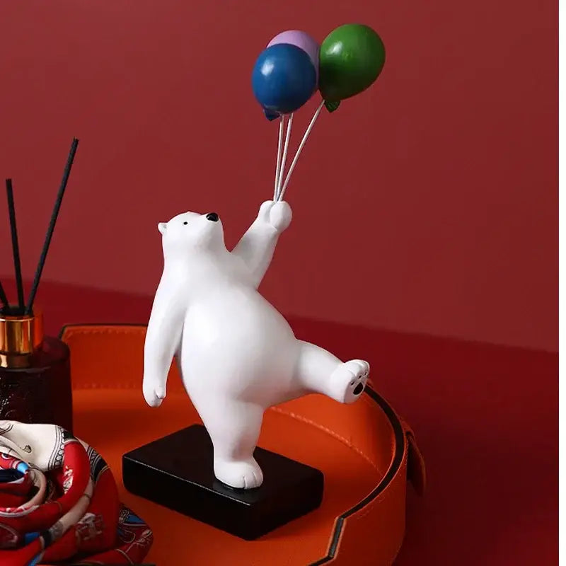 White Ceramic Bear Figurines