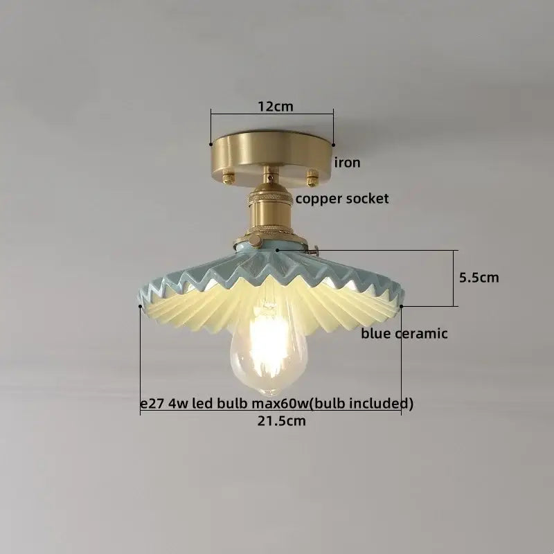 White Ceramic LED Ceiling Light