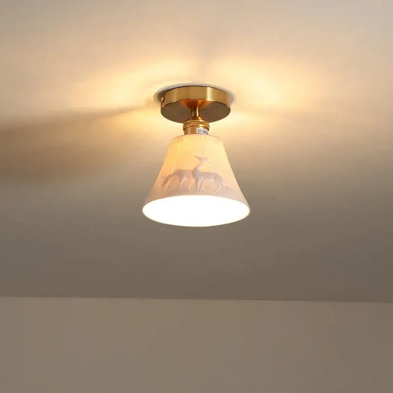 White Ceramic LED Ceiling Light
