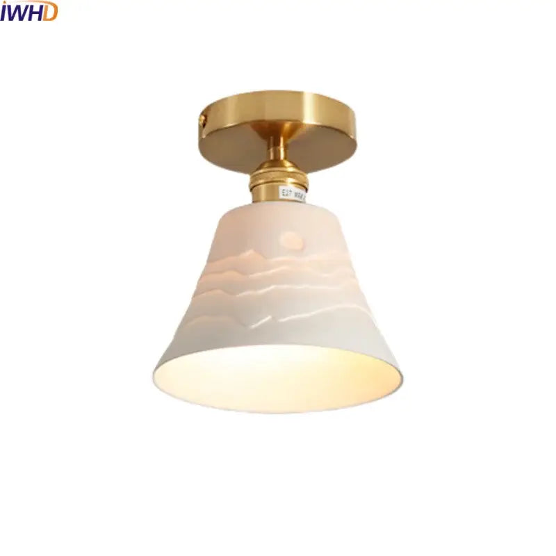 White Ceramic LED Ceiling Light