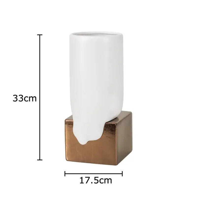 White Ceramic Liquid Vase