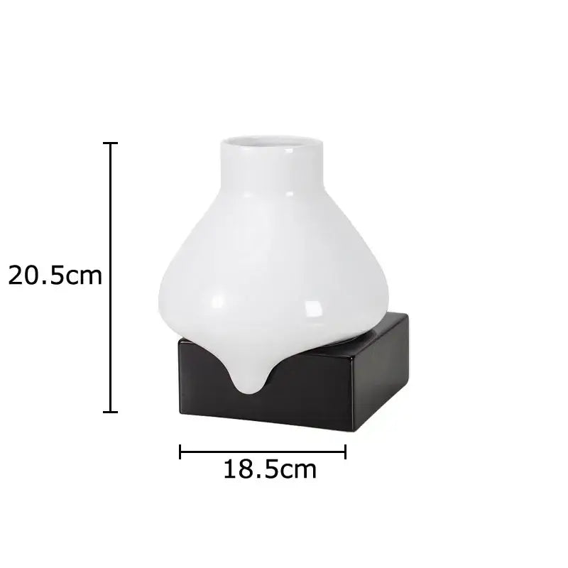 White Ceramic Liquid Vase