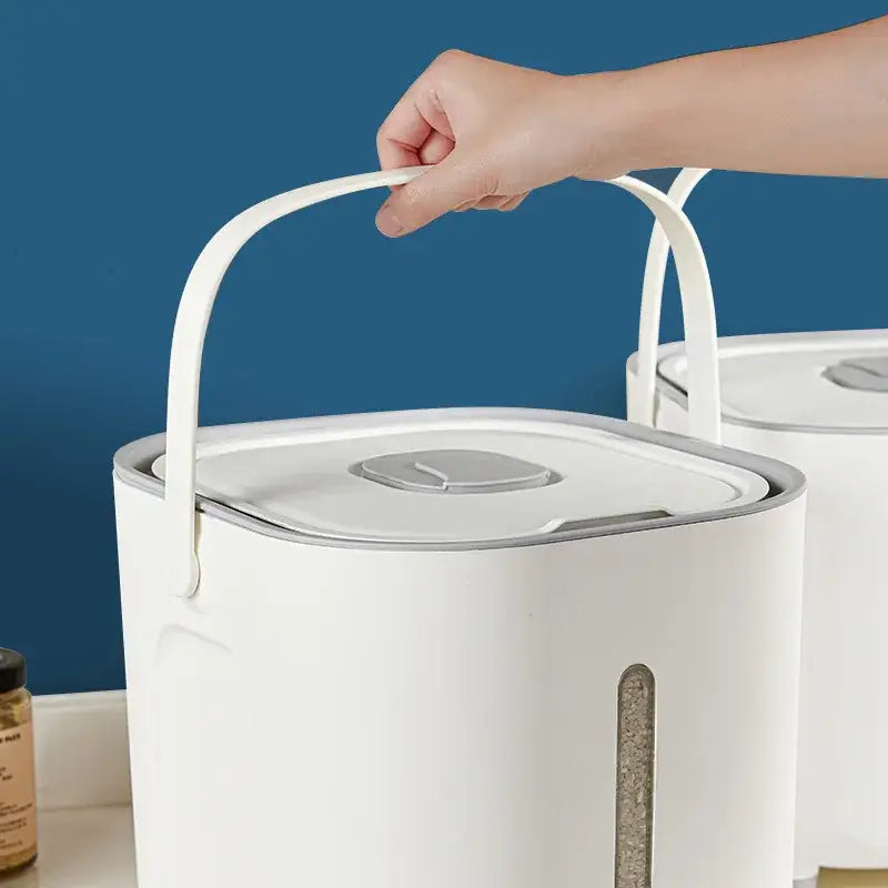 White Ceramic Grain Storage Container
