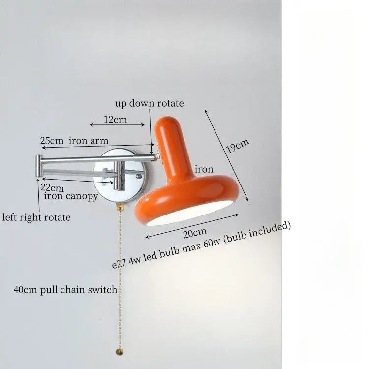 Cream Iron Wall Lamp