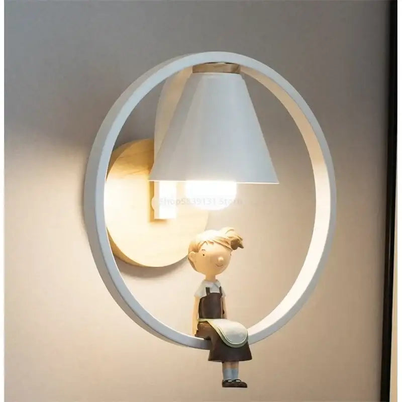 White Child Figurine Lamp