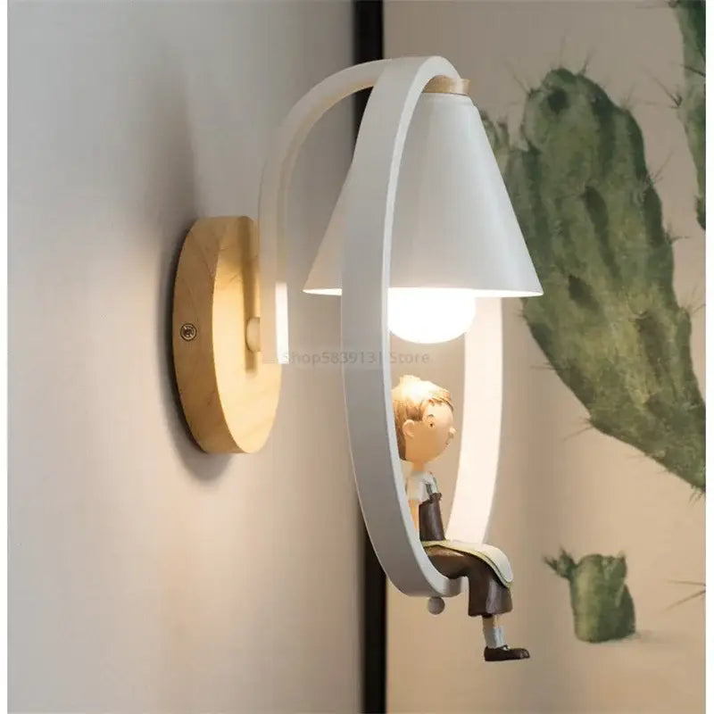 White Child Figurine Lamp