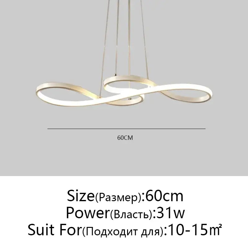 White Circle LED Chandelier