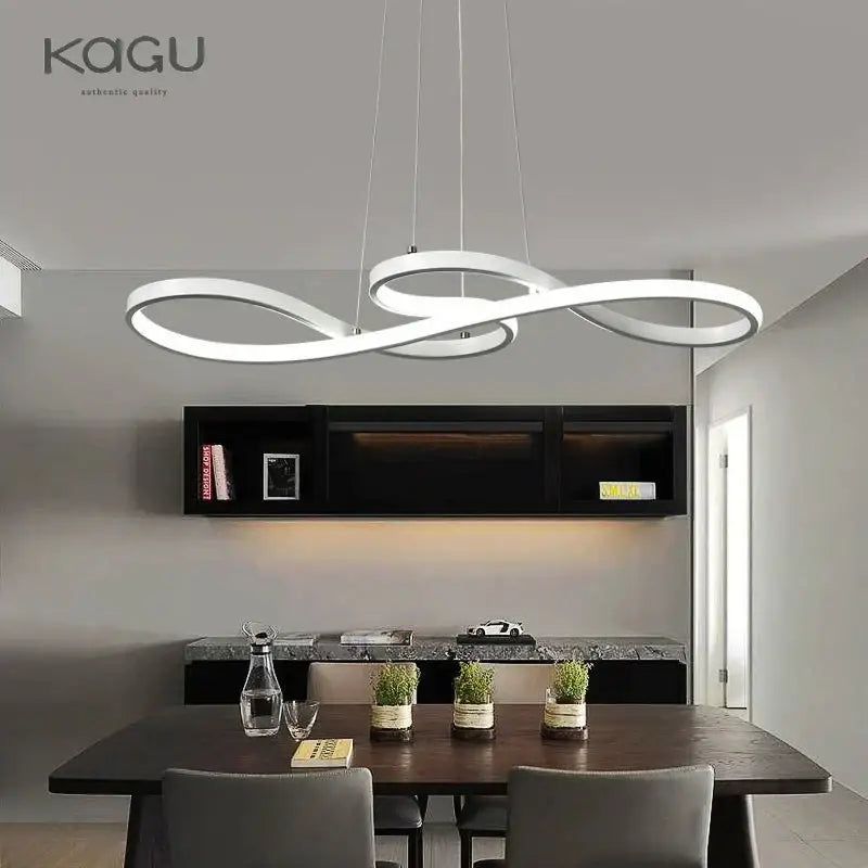 White Circle LED Chandelier
