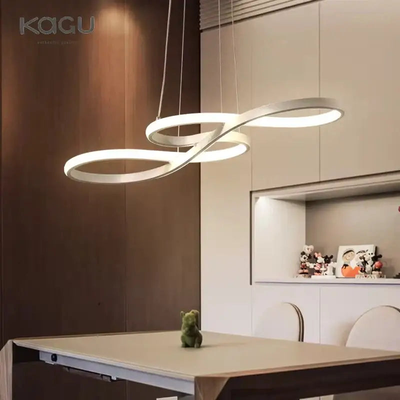 White Circle LED Chandelier