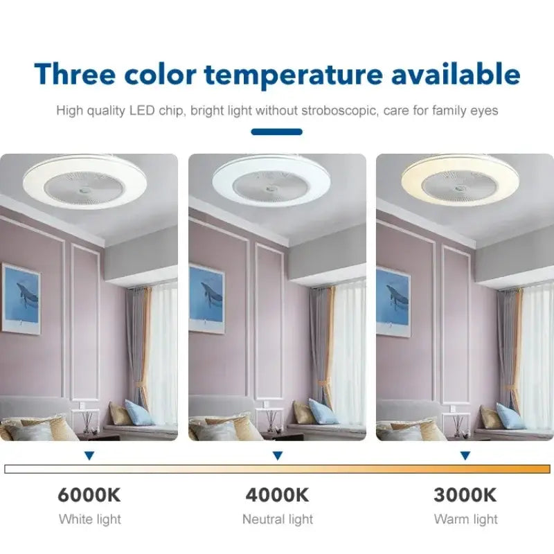 White Modern Ceiling Fan