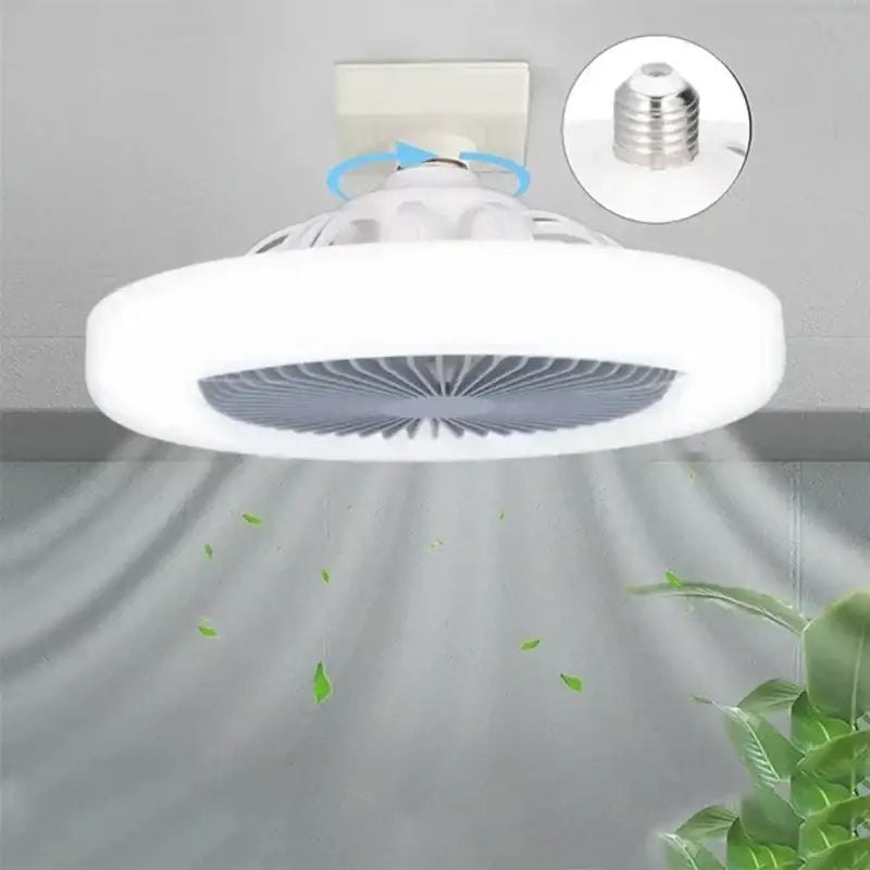 White Modern Ceiling Fan Quiet Remote Control