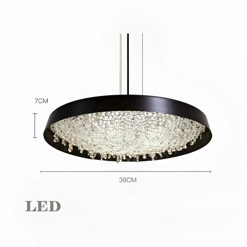 White Crystal Pendant Light